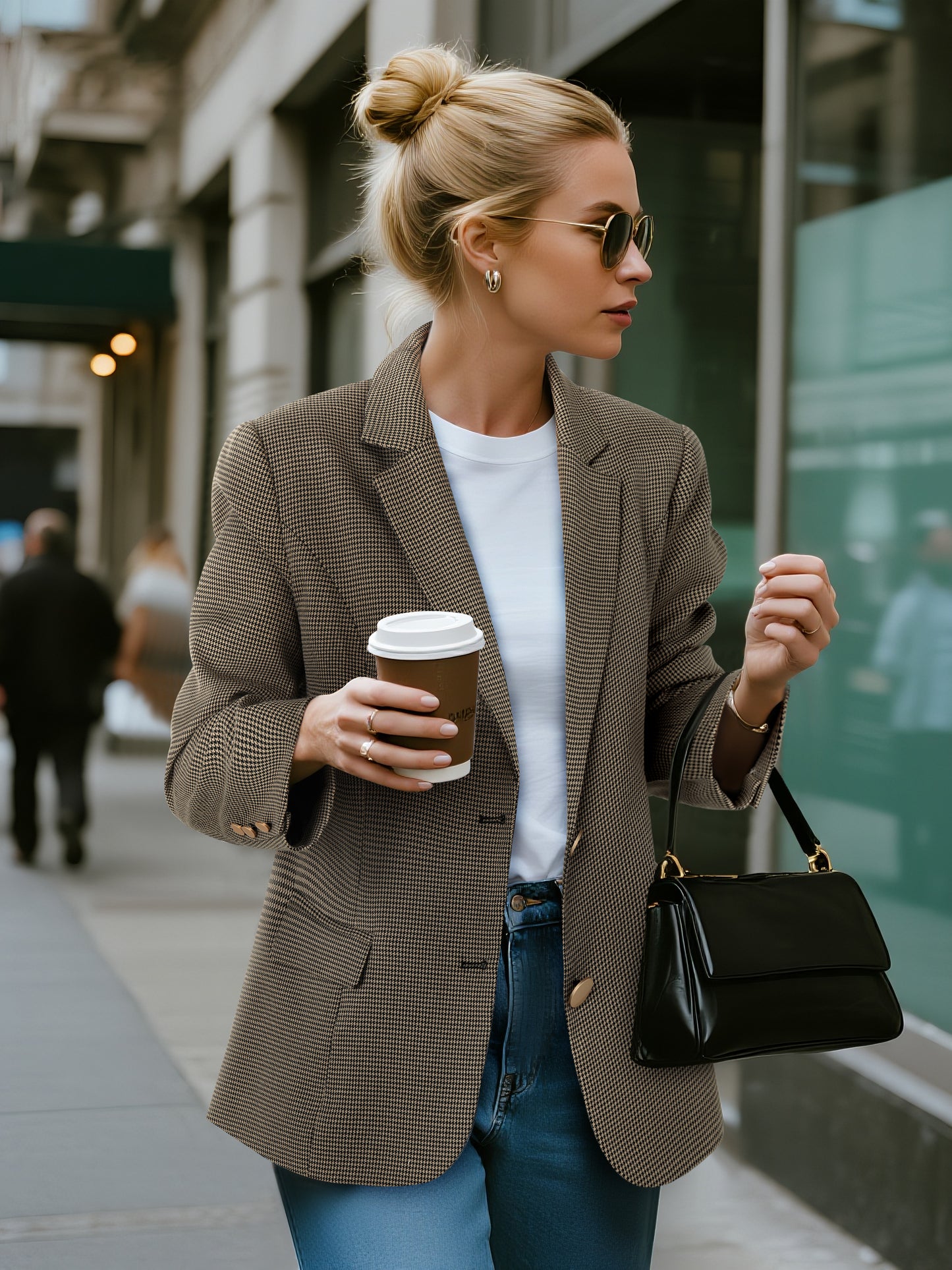 Urbly Chic Women’s Blazer Tailored Lined Jacket for Work or Business Casual Looks